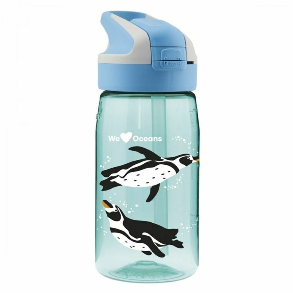 Bouteille d'eau Laken Summit Penguin Bleu Aigue marine (0,45 L)