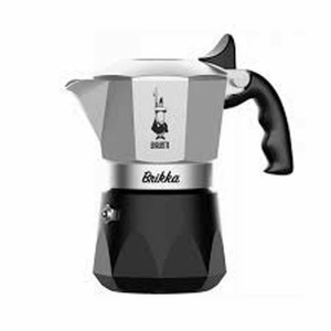 Italienische Kaffeemaschine Bialetti Brikka 2TZ Schwarz Aluminium 2 Kopper