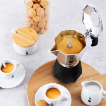 Italienische Kaffeemaschine Bialetti Brikka 2TZ Schwarz Aluminium 2 Kopper