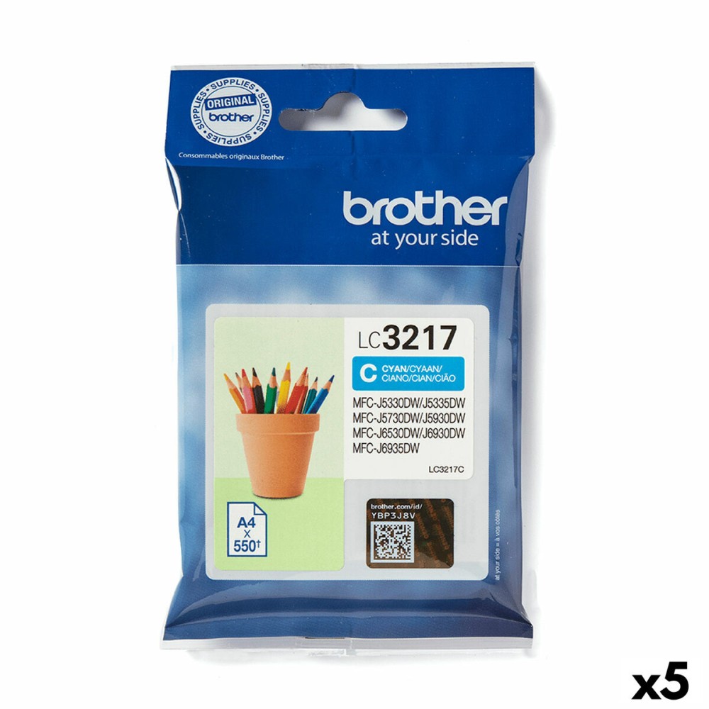 Original Tintenpatrone Brother LC3217 Türkis (5 Stück)