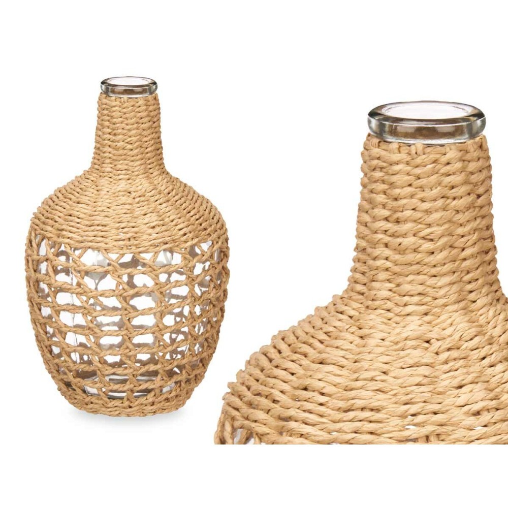 Bouteille Décorative Marron Verre 17 x 31 x 17 cm (4 Unités)