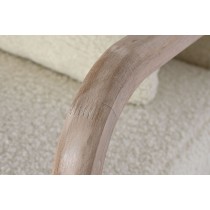 Schaukelstuhl Home ESPRIT Weiß natürlich Kautschukholz 66 x 88 x 78 cm