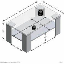 Tischdekoration Braun Grau 100 x 46 x 60 cm