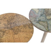 Beistelltisch Home ESPRIT Weiß Hellbraun Mango-Holz 40 x 40 x 47,5 cm (2 Stück)