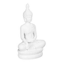 Deko-Figur Weiß Buddha 24 x 14,2 x 41 cm