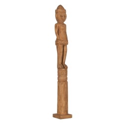 Decorative Figure Natural African Man 14 x 14 x 113 cm