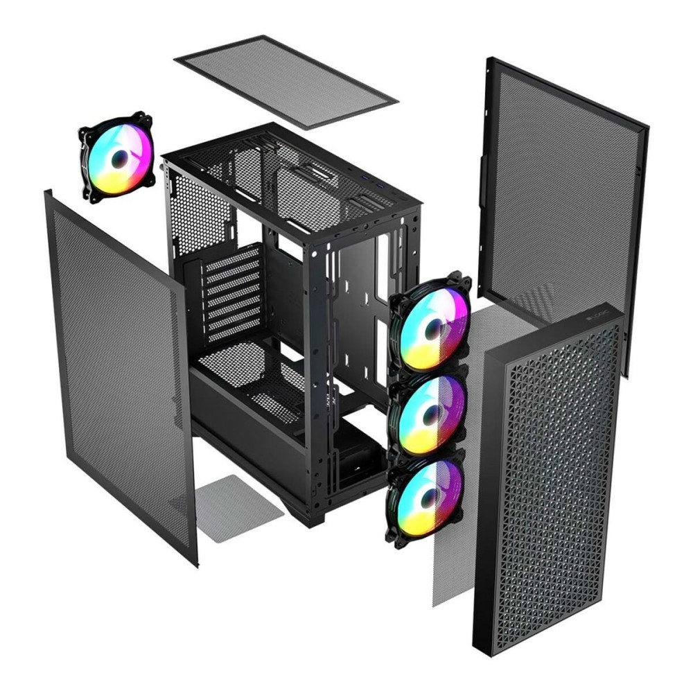 ATX Semi-Tower Gehäuse Logic AT-DART-PRO-ARGB-10 Schwarz