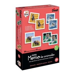 Educational Game Diset Memo Photo Animales 54 Pieces