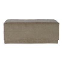 Bench DKD Home Decor Brown Polyester MDF Wood 100 x 40 x 40 cm