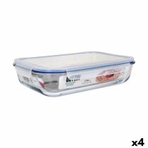 Hermetic Lunch Box Quttin Rectangular 3,7 L 36 x 24,8 x 8,1 cm (4 Units)
