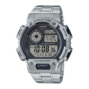 Herrenuhr Casio ILLUMINATOR WORLDTIME Schwarz Silberfarben (Ø 48 mm)