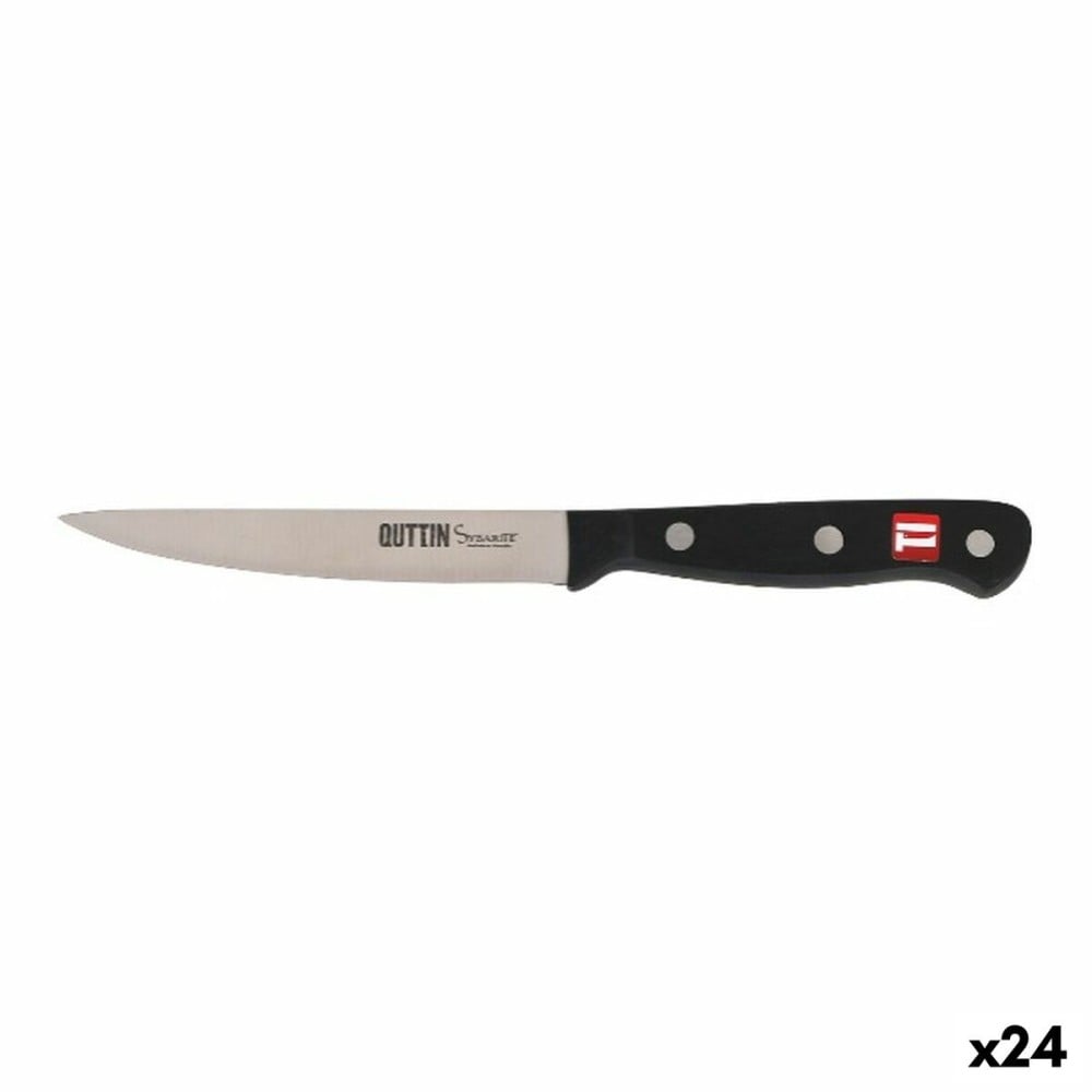 Gemüseschälmesser Quttin Schwarz Silberfarben 12 cm (24 Stück)