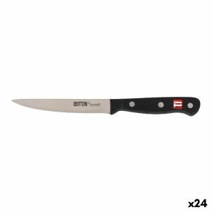 Gemüseschälmesser Quttin Schwarz Silberfarben 12 cm (24 Stück)