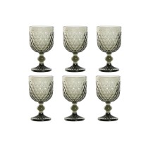 Set of cups Home ESPRIT Grey Crystal 240 ml (6 Units)