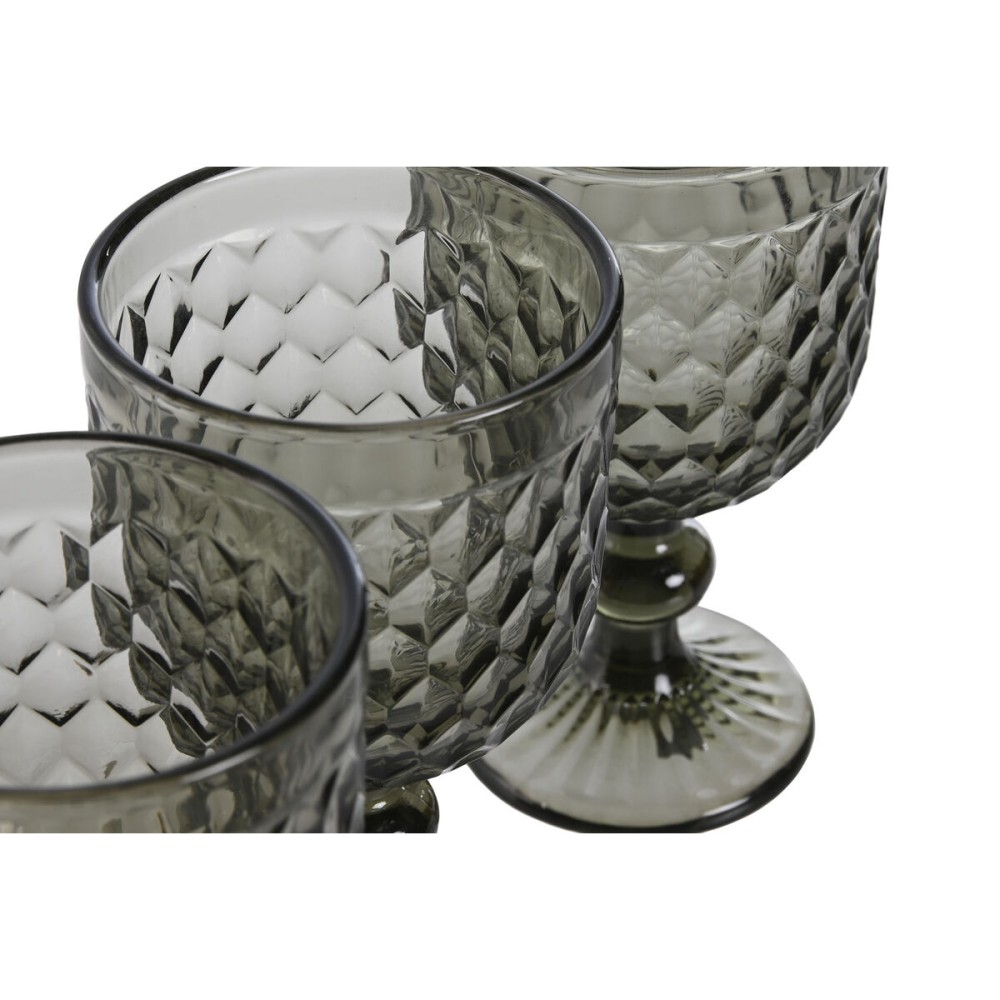 Set de Verres Home ESPRIT Gris Verre 240 ml (6 Unités)