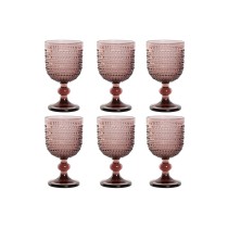 Set de Verres Home ESPRIT Rose Verre 240 ml (6 Unités)