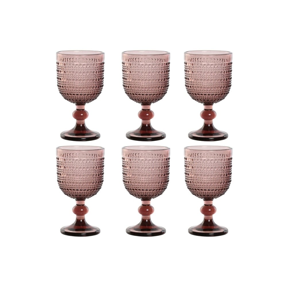 Gläsersatz Home ESPRIT Rosa Kristall 240 ml (6 Stück)