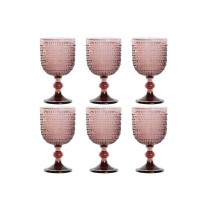 Set de Verres Home ESPRIT Rose Verre 325 ml (6 Unités)