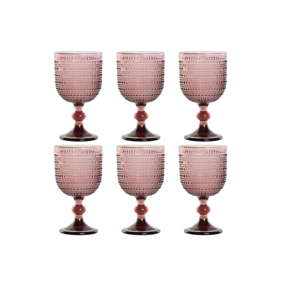 Set de Verres Home ESPRIT Rose Verre 325 ml (6 Unités)