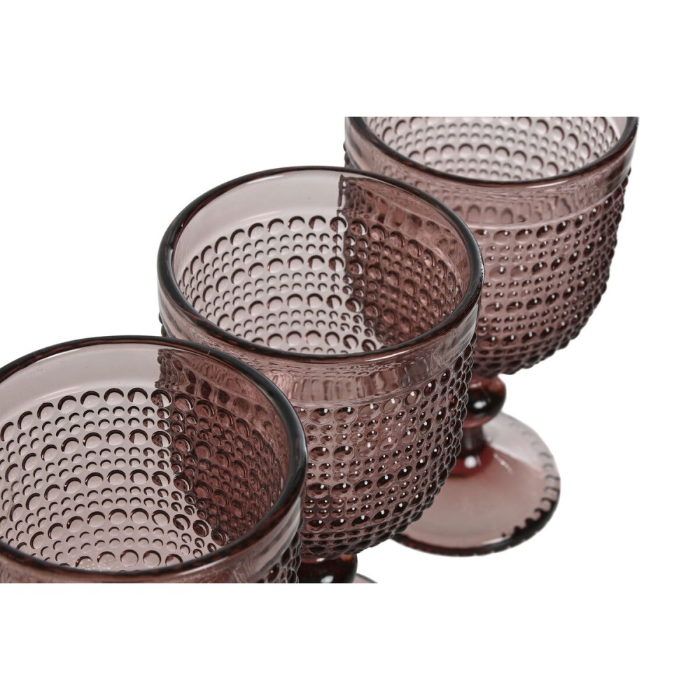 Set de Verres Home ESPRIT Rose Verre 240 ml (6 Unités)