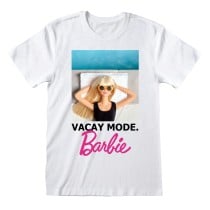 Kurzarm-T-Shirt Barbie Vacay Mode Weiß Unisex