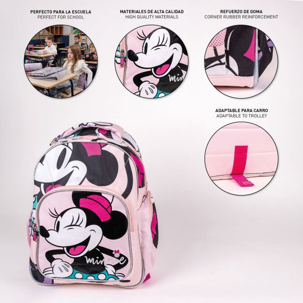 School Bag Minnie Mouse Pink 32 x 15 x 42 cm