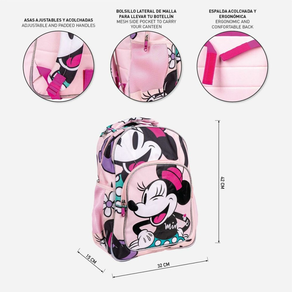 Schulrucksack Minnie Mouse Rosa 32 x 15 x 42 cm