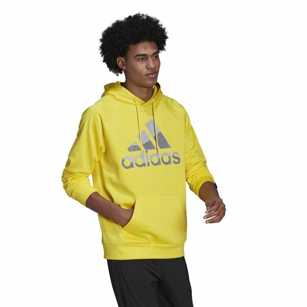Sweat à capuche homme Adidas Game and Go Big Logo Jaune
