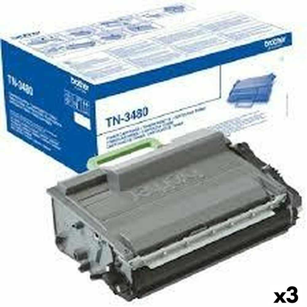 Original Toner Brother MFCL5750 MFCL6300DW MFCL6800DW MFCL6900DW Black (3 Units)