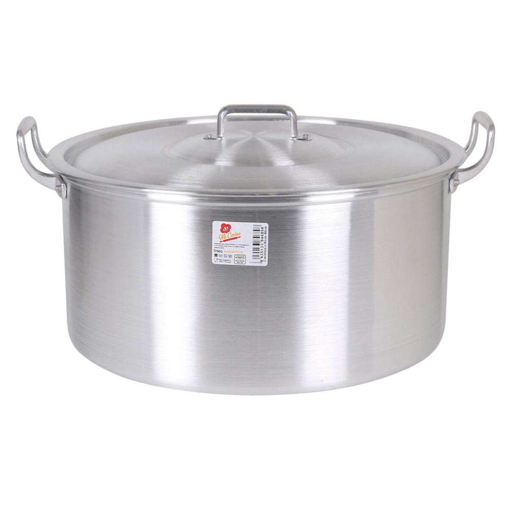 Casserole avec Couvercle Aluminium 49 x 41 x 24 cm (2 Unités)