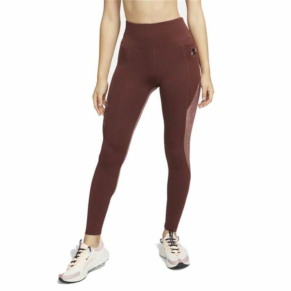 Leggings de Sport pour Femmes Nike Air Dri-FIT Fast Marron