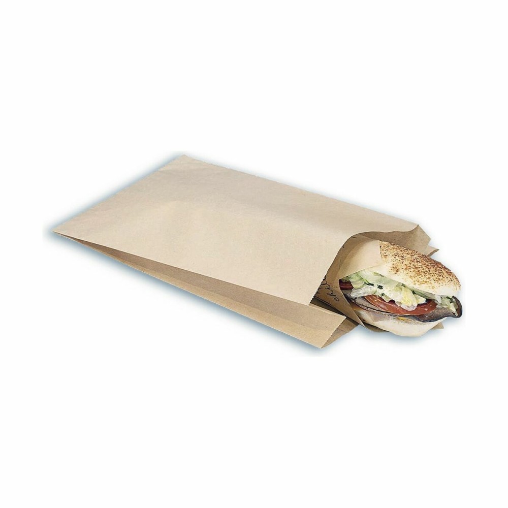 Porte-Goûters Algon papier kraft 27 x 12 cm Produits à usage unique 30 Pièces (24 Unités)