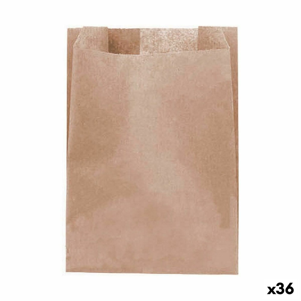 Ensemble de sac alimentaire réutilisable Algon papier kraft 13 x 18 cm Produits à usage unique 25 Pièces (36 Unités)
