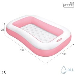 Inflatable Paddling Pool for Children Intex Island 90 L 167 x 26 x 101 cm White Pink (6 Units)