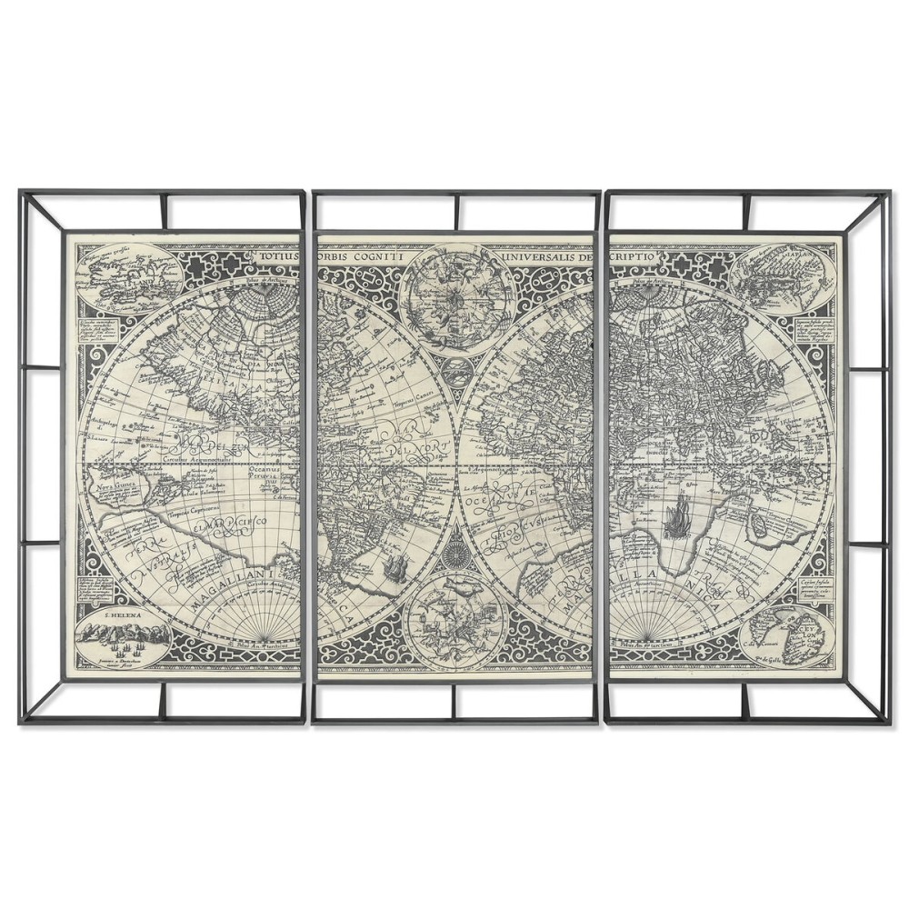Set of 3 pictures Home ESPRIT Metal 222 x 8 x 140 cm (3 Pieces)
