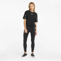 Damen Kurzarm-T-Shirt Puma  Tape Crop  Schwarz