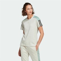 Short Sleeve T-Shirt Adidas Logo Colorblock Beige