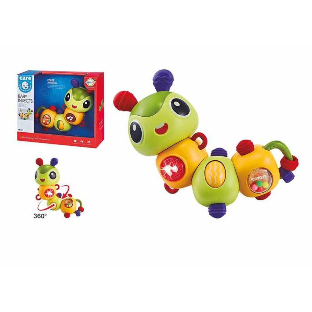 Jouet interactif Chenille 14 x 16 cm