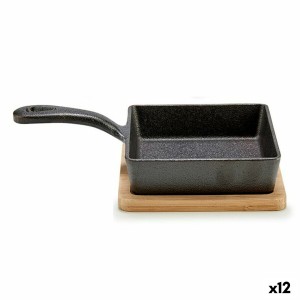 Pfanne für Finger-Food Kinvara 1277SJ5076 Braun Grau 23,7 x 6,3 x 14 cm Pfanne (12 Stück)