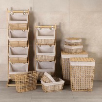 Panier à linge Versa Nadir Marron Algues marines 22 x 15 x 32 cm
