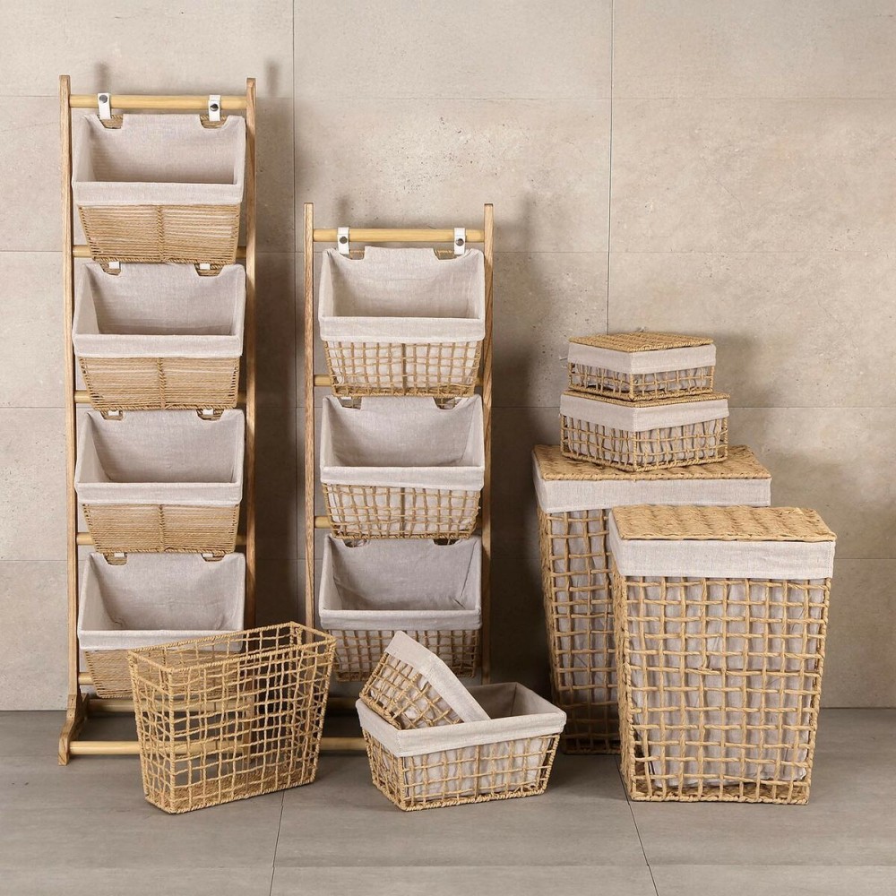 Panier à linge Versa Nadir Marron Algues marines 22 x 15 x 32 cm
