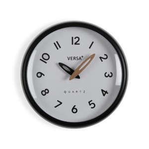 Wanduhr Versa Weiß Schwarz Kunststoff