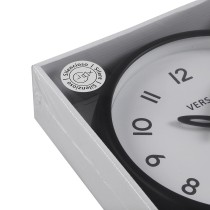 Horloge Murale Versa Blanc Noir Plastique