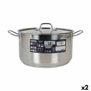 Kochtopf mit Deckel Quttin Hotel Stahl ø 30 x 17 cm (2 Stück)