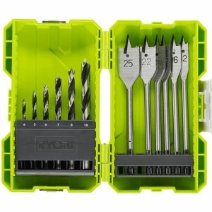 Satz Bohrer Ryobi Holz 12 Stücke