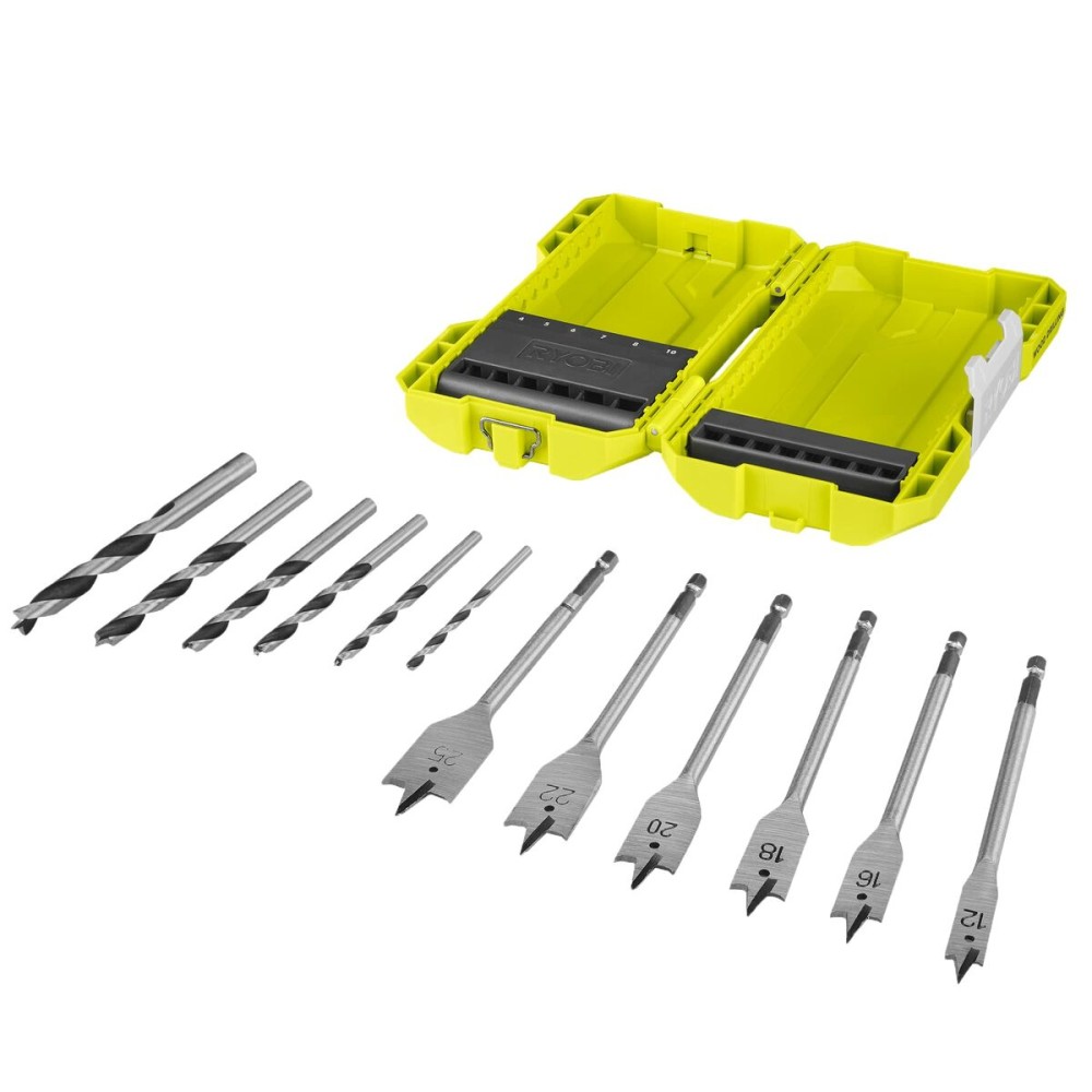 Satz Bohrer Ryobi Holz 12 Stücke