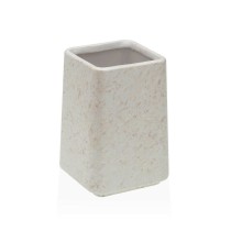 Zahnbürstenhalter Versa Weiß aus Keramik Kunststoff 7 x 10 x 7 cm