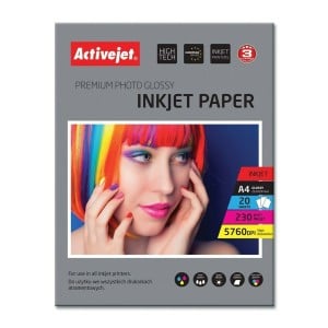 Glossy Photo Paper Activejet AP4-230G20 A4 20 Sheets 21 x 29,7 cm