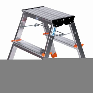 2-step folding ladder Krause 130020 Silver Aluminium
