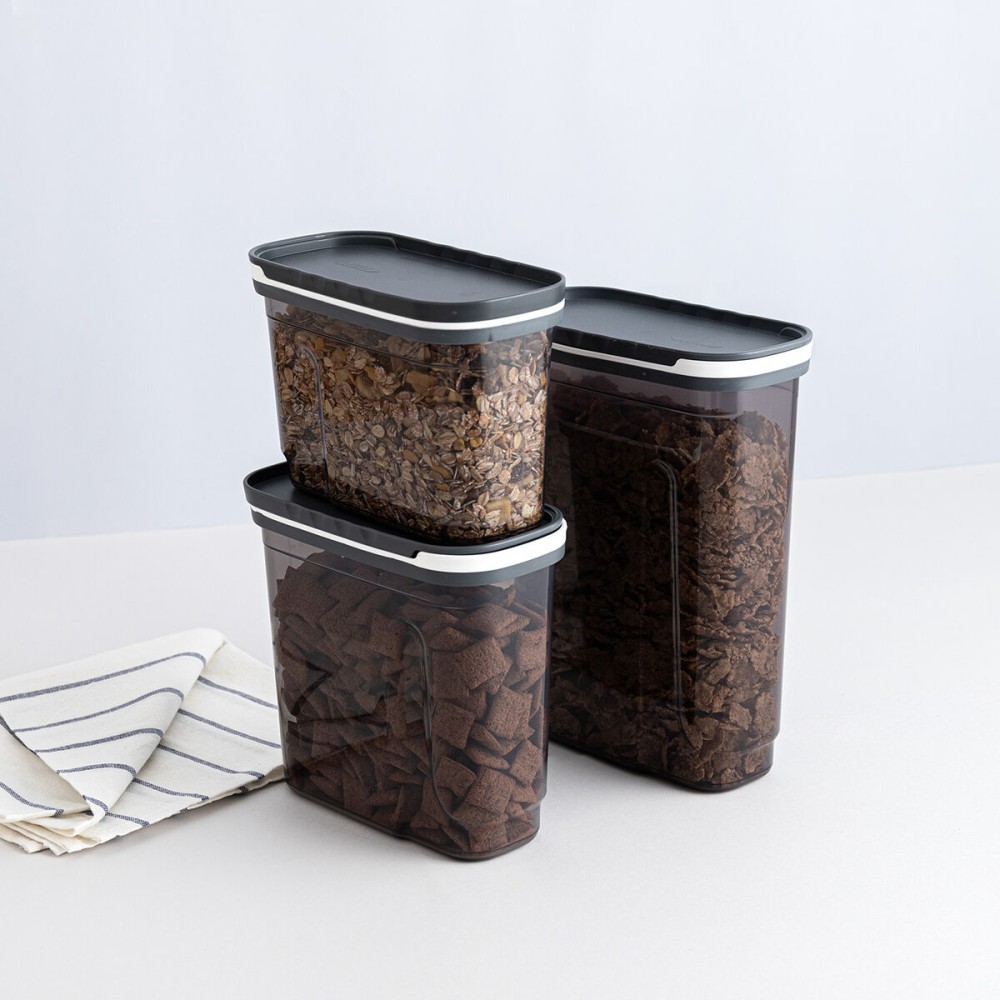 Food Preservation Container Quid City Grey 1,2 L With lid Dispenser (12 Units)